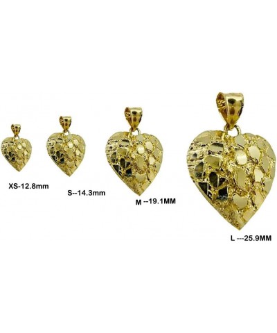 Hip Hop Unique Design Gold Nugget Heart Shaped Charm Pendant For Women and Men Jewerlry (Small, Gold) $11.76 Pendants