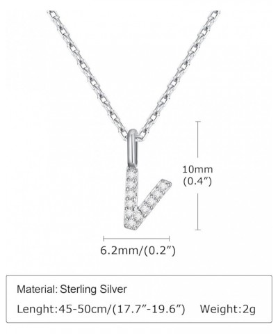 925 Sterling Silver Initial Necklaces for Women Girls, Dainty Silver Letter Necklace Pendant Cable Link Chain Necklace Jewelr...