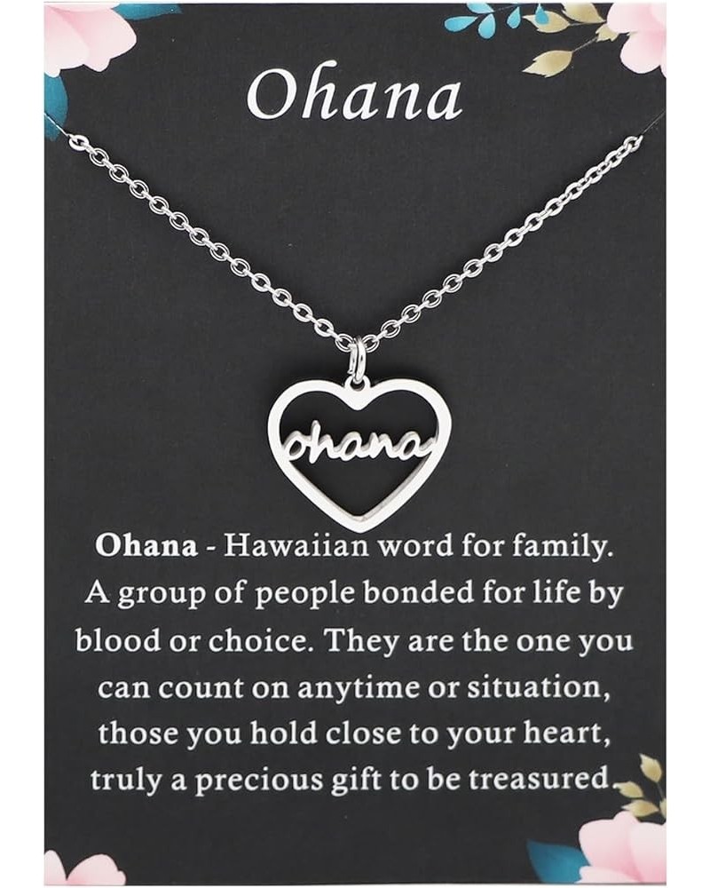 Heart Cutout Letter Necklace for Gigi Mama Aunt Sister Niece Bestie Cousin with Definition Card Gift for Women Girls Ohana $9...