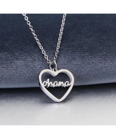 Heart Cutout Letter Necklace for Gigi Mama Aunt Sister Niece Bestie Cousin with Definition Card Gift for Women Girls Ohana $9...