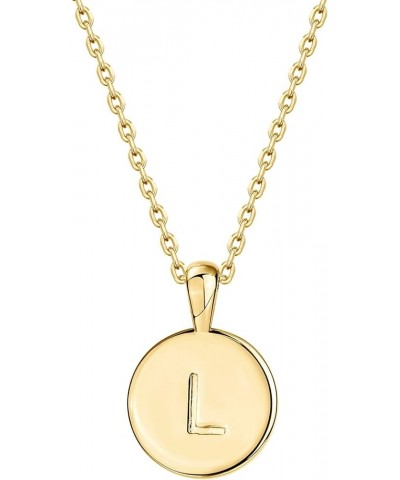 14K Rose Gold Plated Letter Necklace for Women | Gold Initial Necklace for Girls Yellow Gold L $8.98 Necklaces