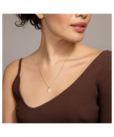 14K Rose Gold Plated Letter Necklace for Women | Gold Initial Necklace for Girls Yellow Gold L $8.98 Necklaces