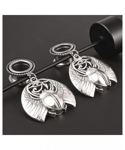 2PCS Cool Retro Beetle Hypoallergenic Stainless Steel 0g 2g Opening Plugs Ear Gauges Tunnels Piercing Expander Stretchers Fas...