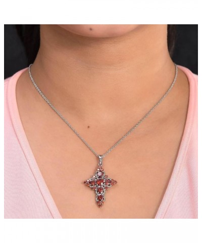 Cubic Zirconia Stainless Steel Hope Faith Prayer Cross Chain Pendant Necklace for Women 20" Catholic Christian Religious Birt...