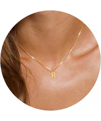 Initial Necklaces for Women, Dainty Gold Letter Necklace 14K Gold Plated Personalized Initial Pendant Necklace Tiny Monogram ...