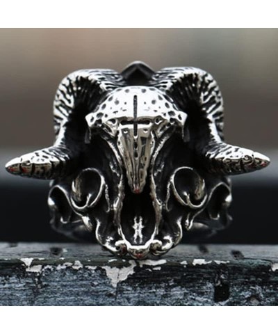 Death Skull Ring for Men Stainless Steel Jewelry Biker Rings Scary Death Ring Skull for Gifts R733 $10.78 Rings