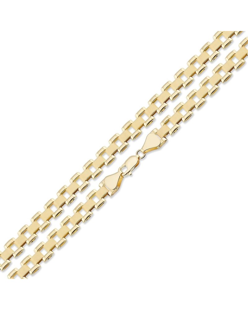 10K Real Gold 6 MM, 8 MM, 10 MM, 12 MM, Presidential Watch Band Style Link Chain Necklace 6 MM 28 inches $446.99 Necklaces