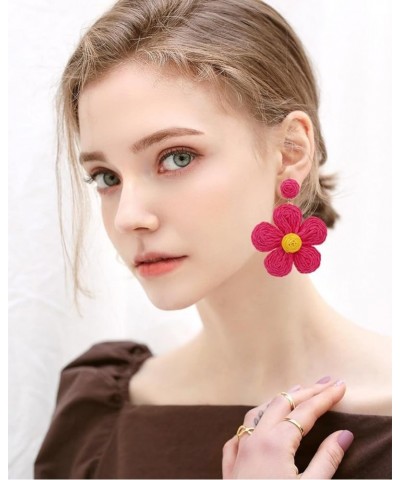 Pink Earrings Hypoallergenic Lightweight Earrings,Gift For Mom Daughter Girls flower $7.79 Earrings