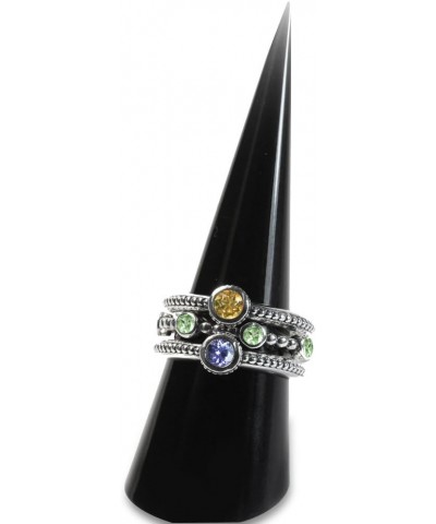 Genuine Gemstone 925 Sterling Silver Minimalist Stackable Ring Jewelry for Teens or Women Peridot $12.68 Rings