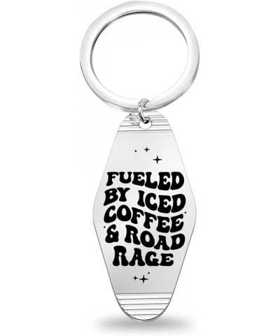 Funny Road Rage Gift Iced Coffee Lovers Gift Fueled By Iced Coffee And Road Rage Keychain Truck Driver Jewelry Gift Fueled Co...