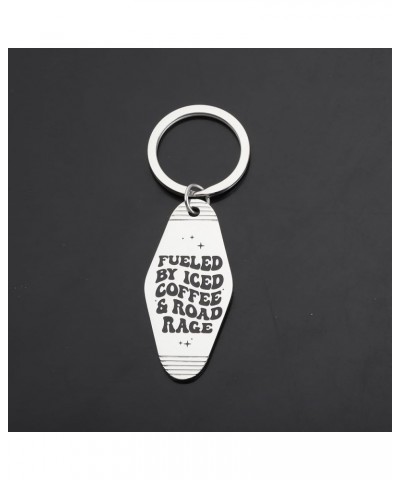 Funny Road Rage Gift Iced Coffee Lovers Gift Fueled By Iced Coffee And Road Rage Keychain Truck Driver Jewelry Gift Fueled Co...