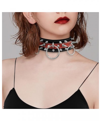 Gothic Choker Spiked Collar Satanic Necklace Kurapika Chains Pu Leather Collar style 4 $12.40 Necklaces