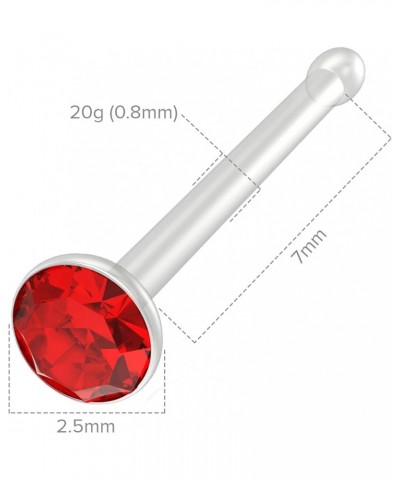 2pc 20g Bioflex Nose Bone Bioplast Cubic Zirconia 1mm Micro Flat Flexible Bendable Straight Nostril Light Siam $9.17 Body Jew...