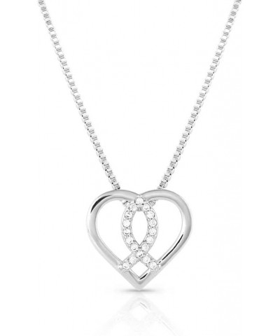 Western Inspired Heart Necklace (Faith Within Crystal) $39.75 Necklaces
