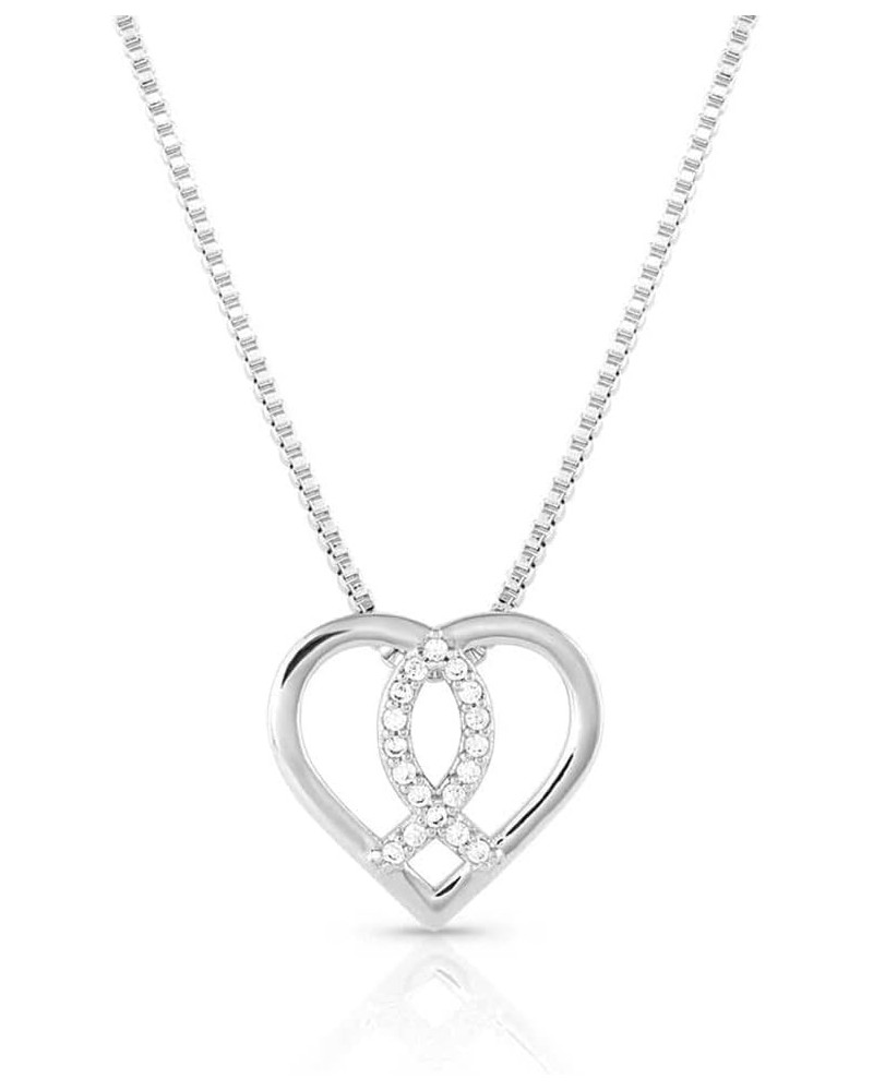 Western Inspired Heart Necklace (Faith Within Crystal) $39.75 Necklaces