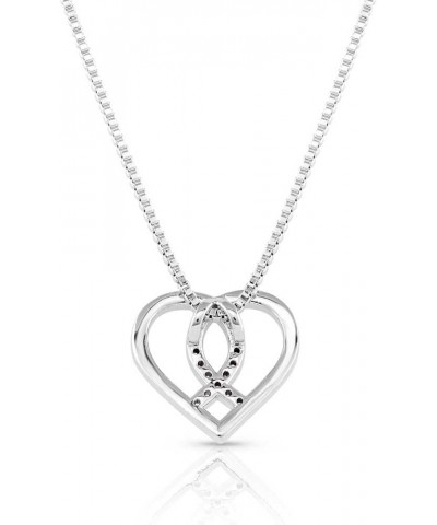 Western Inspired Heart Necklace (Faith Within Crystal) $39.75 Necklaces