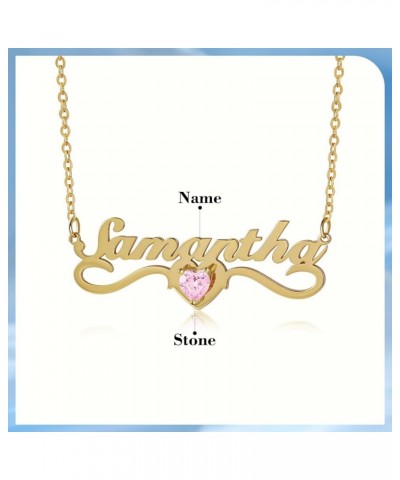 Custom Name Necklace Personalized 925 Sterling Silver Heart Dainty Nameplate Necklace For Women Customized Name Necklace Gift...