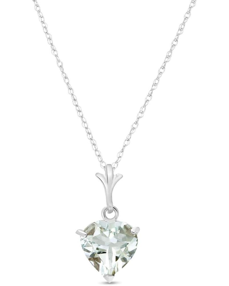 14k Yellow, White, Rose Gold Heart-shaped Natural Aquamarine Pendant Necklace White Gold 18.0 Inches $97.28 Necklaces