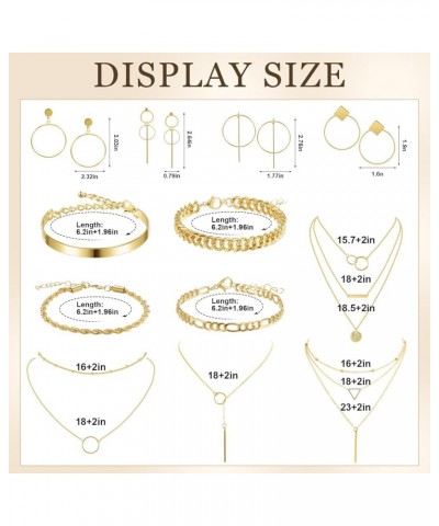 12 Pcs Gold Silver Jewelry Sets for Women Layered Set of Earring Necklace Bracelets for Teen Girl Men Christmas Jewelry Gifts...