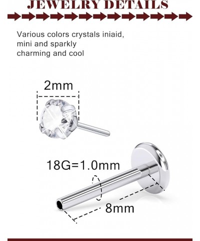 18G 20G 16G Flat Back Earrings Surgical Steel Lip Rings Labret Jewelry Threadless nose stud Nostril Piercing Nostril Piercing...