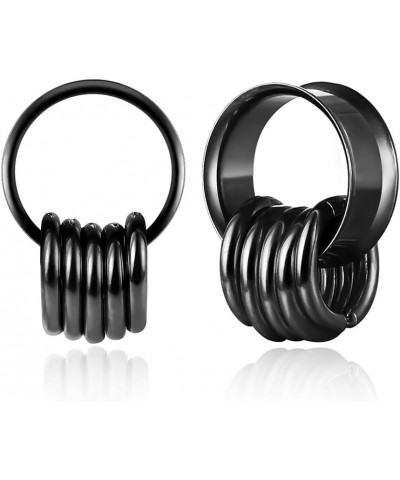 1 pair Ear Gauges with 10 pcs Rings Hypoallergenic 316 Stainless Steel ear weight Ear Stretchers Plus Tunnels (0G-1") 8mm-25m...