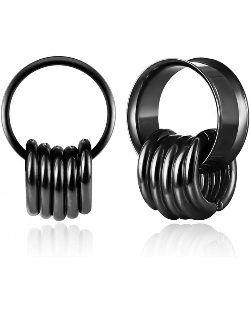 1 pair Ear Gauges with 10 pcs Rings Hypoallergenic 316 Stainless Steel ear weight Ear Stretchers Plus Tunnels (0G-1") 8mm-25m...