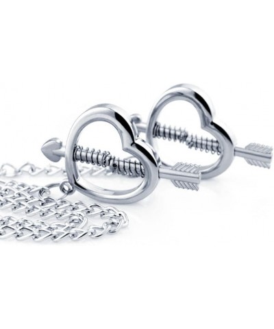 Heart Body Chain Rings 316L Stainless Steel Body Chain Clamps No Piercings Adjustable Barbell Body Clip for Women Men Couple ...