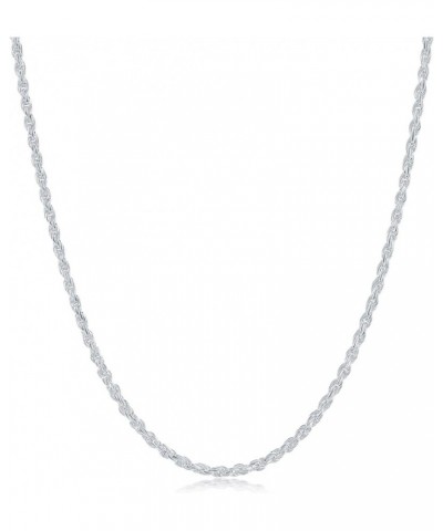 Sterling Silver Diamond Cut High Polished 1mm Italian Twisted Rope Chain Necklace 16"-24 16.0 Inches $13.49 Necklaces