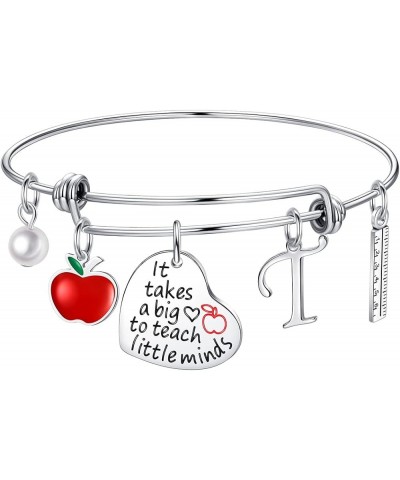 Teacher Gifts for Women, Stainless Steel Teacher Bracelet End of Year Valentine Thank You Christmas Teacher Appreciation Gift...