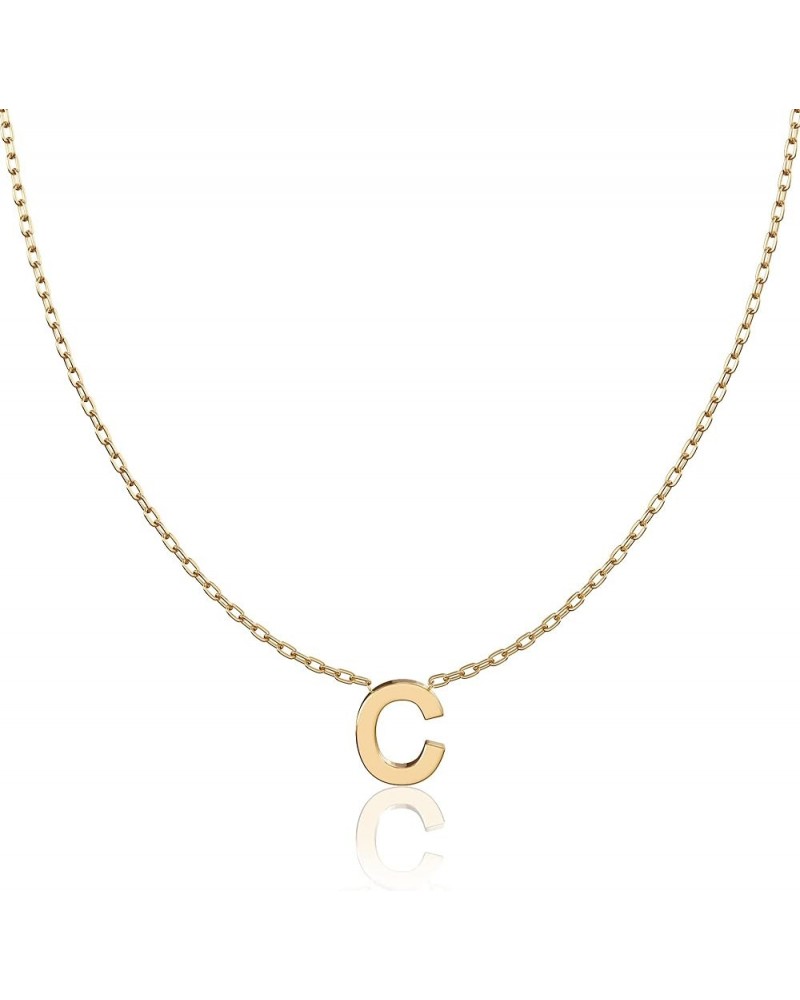 Custom Initial Letter Necklace 925 Sterling Silver Personalized Gift for Mom C 18k gold $12.67 Necklaces