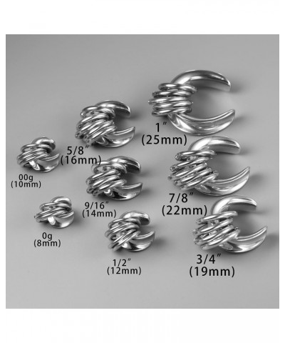 1 Pair saddle Gauges with 10pcs rings Ear Tunnels Plugs 316 Stainless Steel Ear Gauges Weight Saddle Plugs Hypoallergenic exp...