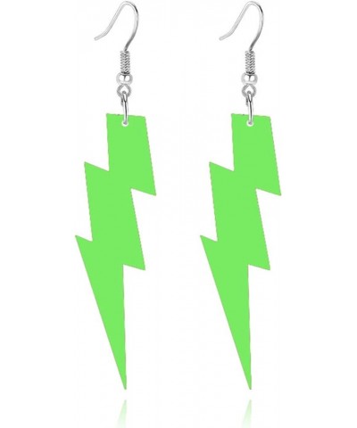 80s Neon Earrings Hollow Lightning Bolt Earrings Halloween Punk Retro Dangle Drop Earrings for Women 80s Theme Party Costume ...