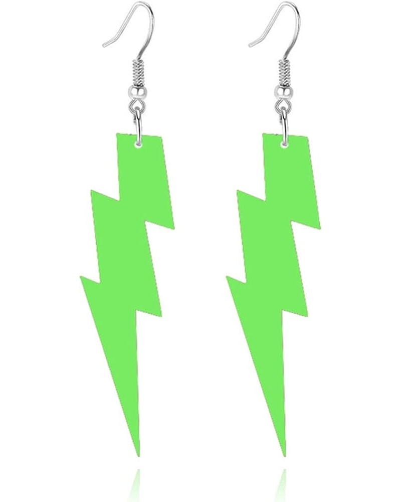 80s Neon Earrings Hollow Lightning Bolt Earrings Halloween Punk Retro Dangle Drop Earrings for Women 80s Theme Party Costume ...