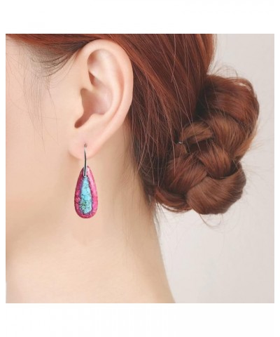 Beaded Drop Earrings Jasper Earrings for Women Bohemia Statement Hoop Dangle Earrings Type 2 $10.25 Earrings