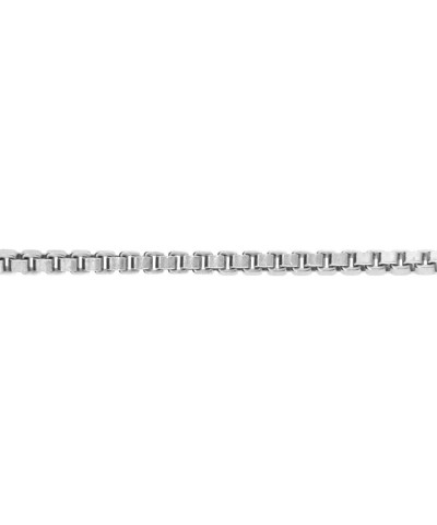 Sterling Silver 1mm Box Chain Necklace for Men and Women Assorted Finishes Nickel Free Italy 14-36 inch lengths Rhodium Plate...