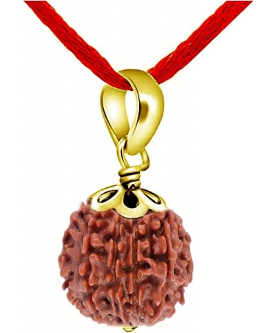 Choose Your Natural Certified Nepali Rudraksha 1 To 13 Mukhi Faced Yellow Gold Plated Pendant 10 Mukhi/Ten Faced $12.42 Neckl...