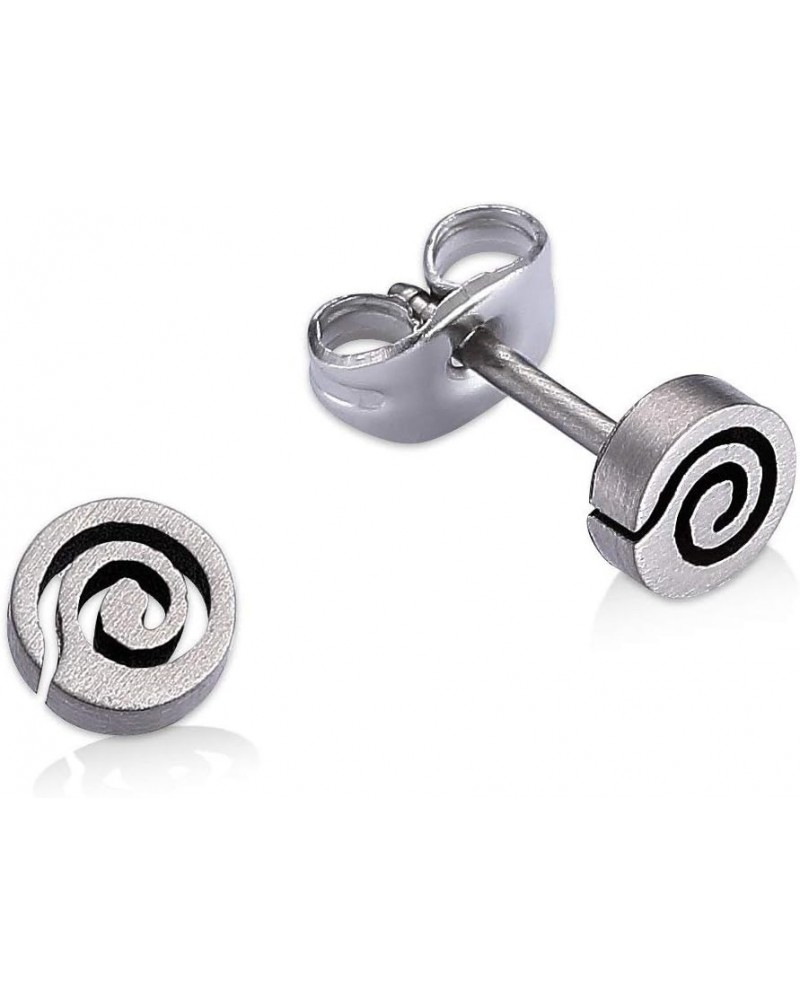 Stud Earrings, Pure Titanium hypoallergenic Spiral Earring for Women, Men, Teen Girls, Boys | Sensitive Ears (Including Titan...