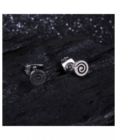 Stud Earrings, Pure Titanium hypoallergenic Spiral Earring for Women, Men, Teen Girls, Boys | Sensitive Ears (Including Titan...