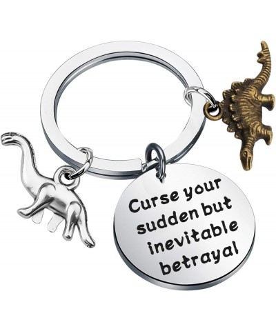 Curse Your Sudden But Inevitable Betrayal Inspired keychain With Dinosaur Charm Travel Dinosaur Lover Gift Inevitable Betraya...