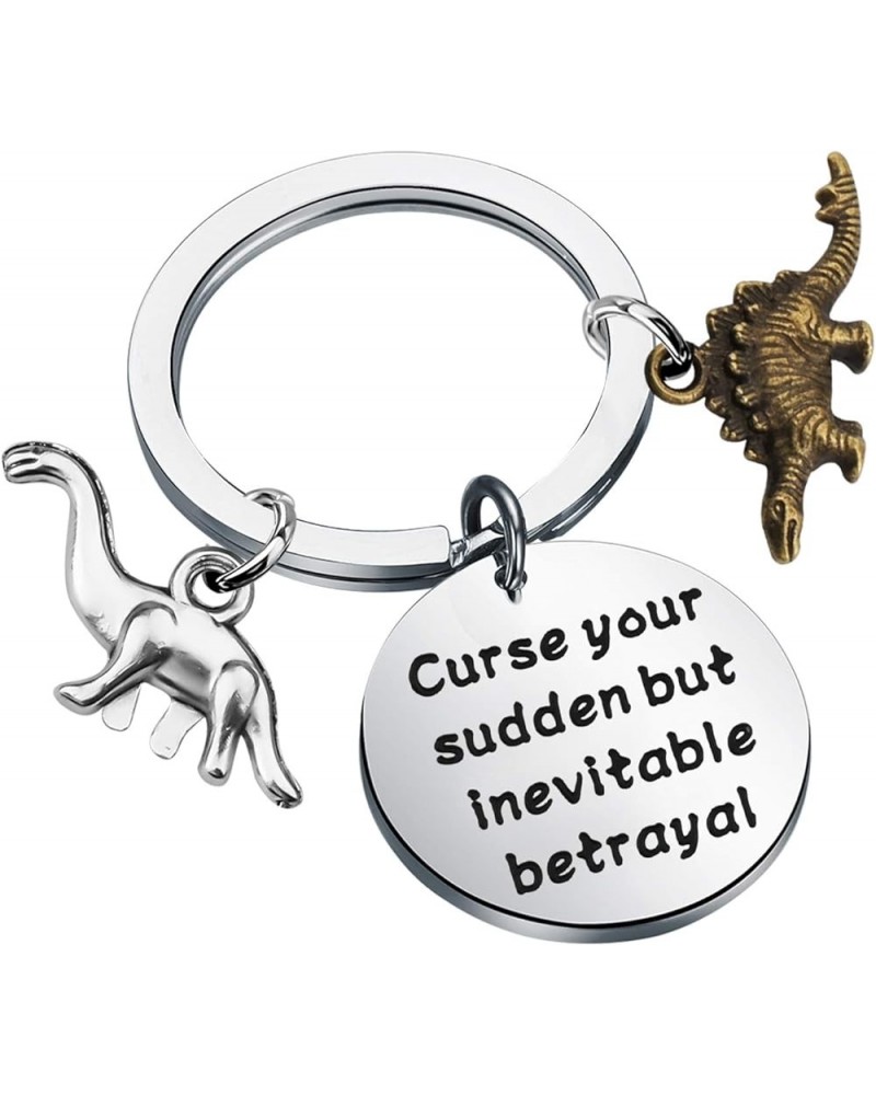 Curse Your Sudden But Inevitable Betrayal Inspired keychain With Dinosaur Charm Travel Dinosaur Lover Gift Inevitable Betraya...