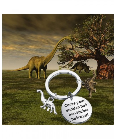 Curse Your Sudden But Inevitable Betrayal Inspired keychain With Dinosaur Charm Travel Dinosaur Lover Gift Inevitable Betraya...