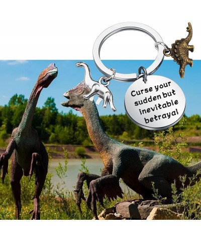 Curse Your Sudden But Inevitable Betrayal Inspired keychain With Dinosaur Charm Travel Dinosaur Lover Gift Inevitable Betraya...