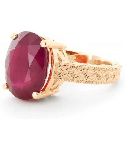 14k Solid Gold Filigree Ring Oval Shape Ruby 5277 Rose Gold $787.29 Rings