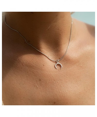 925 Sterling Silver Necklace - Minimalist Chain Necklace - Pendant Necklace for Women - Women Necklace with Gift Box Silver M...