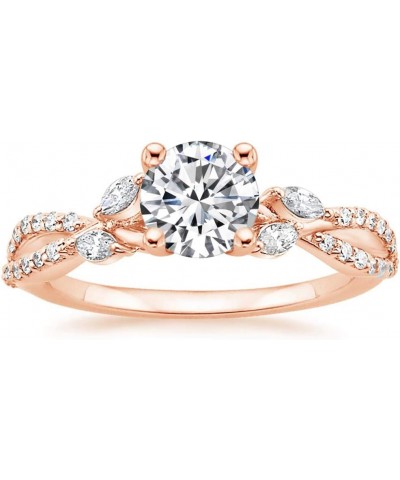 2-3 CTW Moissanite Engagement Ring for Women Simulated Diamond Wedding Rings for Women 10K/14K/18K Real Gold, Free Engraving ...