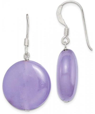 Sterling Silver Lavender Jade Earrings $12.18 Earrings