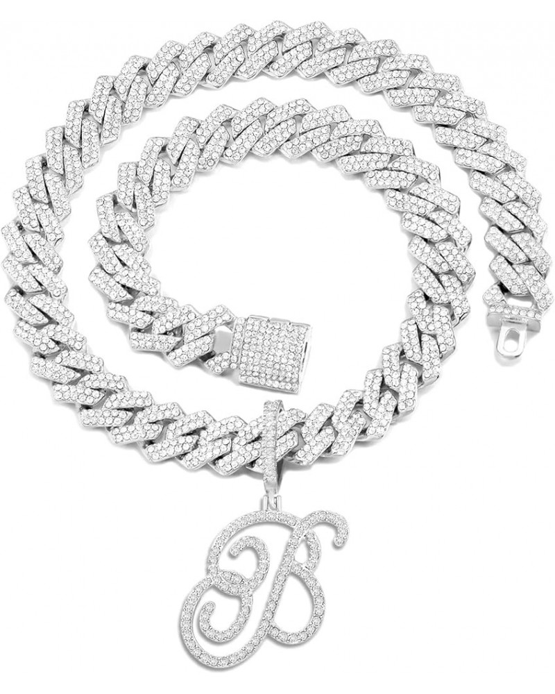 Adult Women's Gold and Silver Zinc Chain Necklace with Cursive Links Silver B $10.12 Necklaces