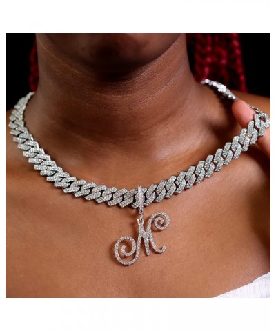 Adult Women's Gold and Silver Zinc Chain Necklace with Cursive Links Silver B $10.12 Necklaces