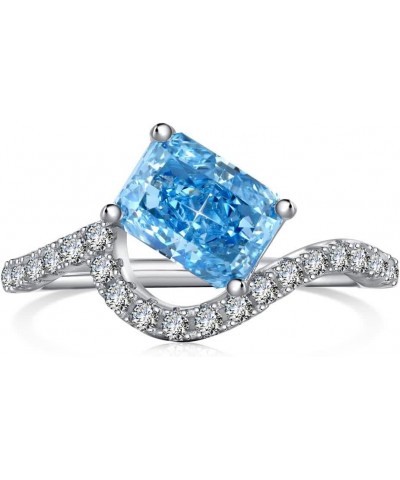 DY120690-S-W-PL-6 Newest Fine Jewelry Elegant Design S925 Silver Rhodium Plated Paraiba Ice Blue 5A Zirconia Wedding Promise ...