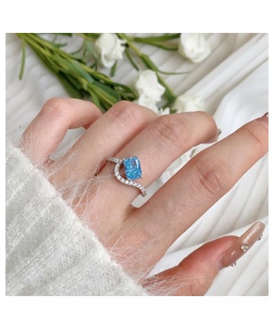 DY120690-S-W-PL-6 Newest Fine Jewelry Elegant Design S925 Silver Rhodium Plated Paraiba Ice Blue 5A Zirconia Wedding Promise ...